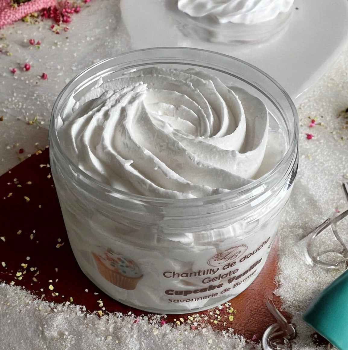 Chantilly de douche Cup cake vanille