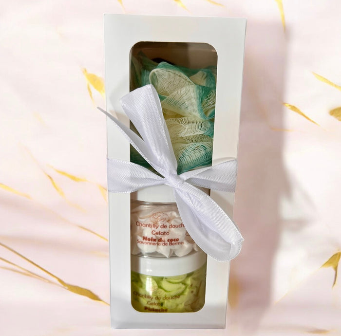 Duo chantilly de douche  & fleur de douche verte