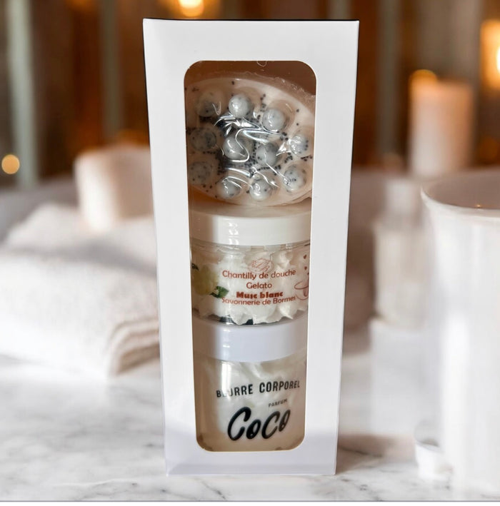 Coffret soin du corps white